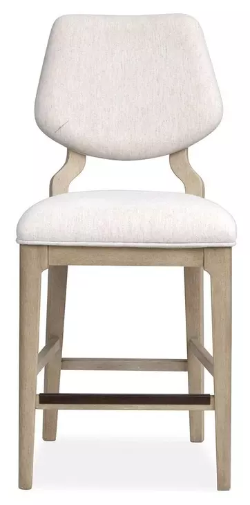 Sunset Cove Cream Upholstered Counter Height Chair Set of 2