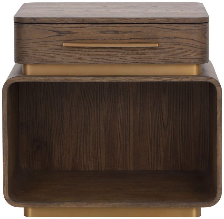 Jiro Brown 1 Drawer Nightstand