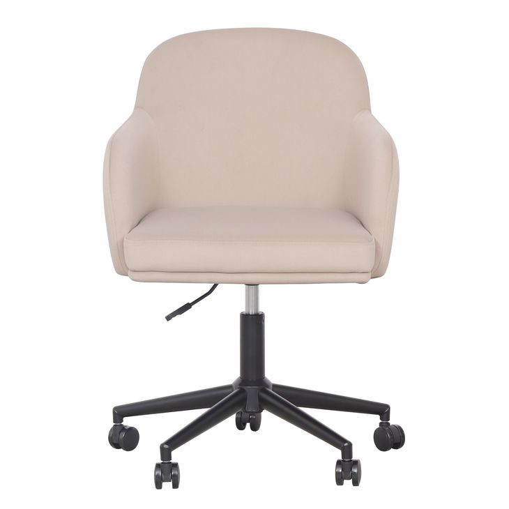 Sydney Taupe Performance Fabric Upholstered Swivel Desk Chair