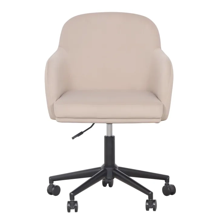 Sydney Taupe Performance Fabric Upholstered Swivel Desk Chair