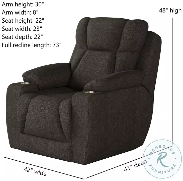 Challenger Halifax Java Power Headrest Wall Hugger Big Mans Recliner