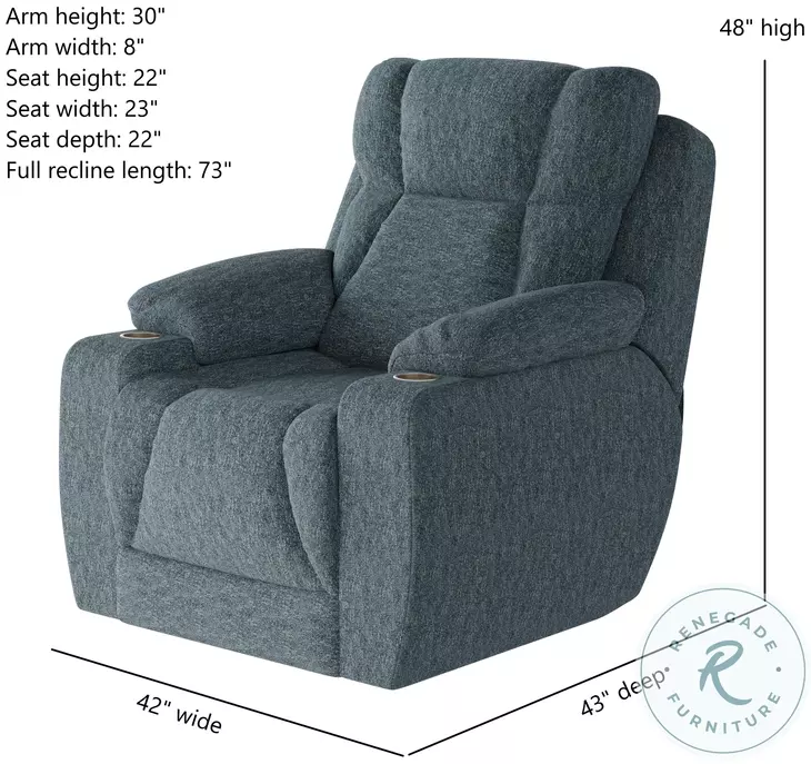 Challenger Athens Pond Power Headrest Wall Hugger Big Mans Recliner