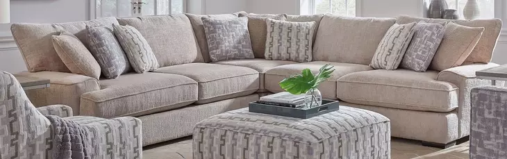 Doc Fossil Tan 3 Piece Modular Sectional with Pillows