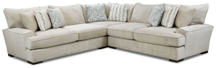 Doc Fossil Tan 3 Piece Modular Sectional with Pillows