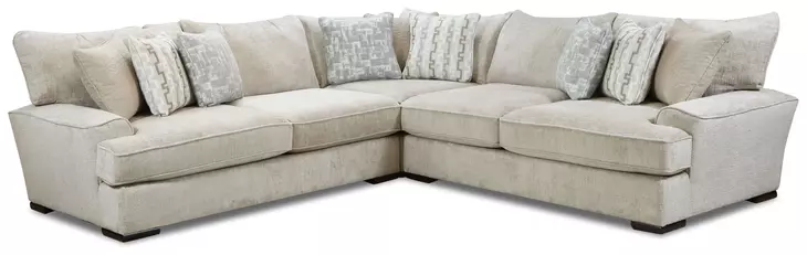 Doc Fossil Tan 3 Piece Modular Sectional with Pillows