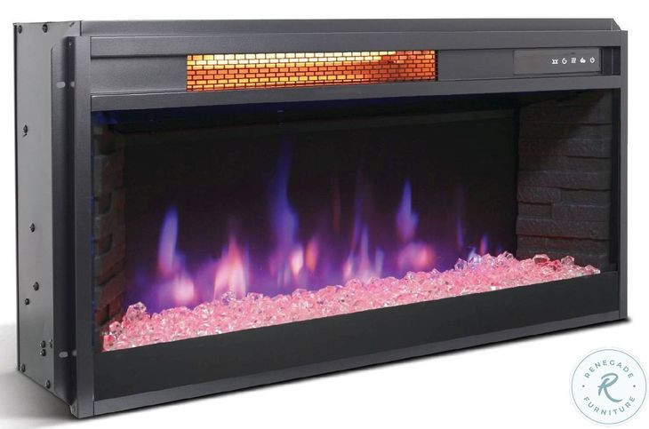 Maple Haze Black 28" Crystal Fireplace Insert