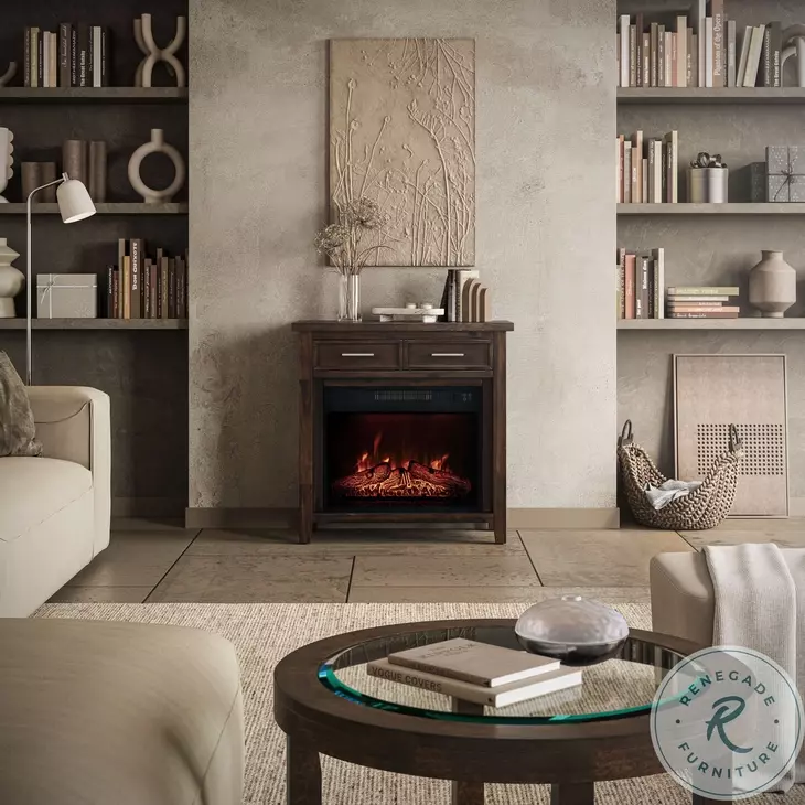 Urban Icon Merlot 32" TV Stand with Electric Fireplace