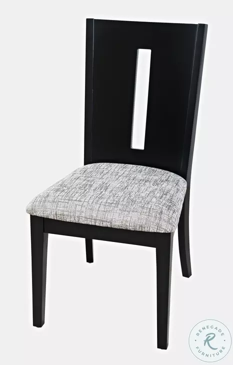 Urban Icon Black Slat Back Side Chair Set of 2