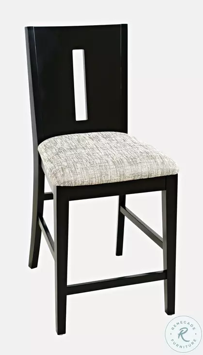 Urban Icon Black Slat Back Counter Height Stool Set of 2