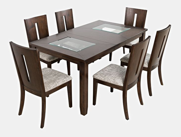 Urban Icon Brown and Gray Upholstered 7 Piece Dining Set
