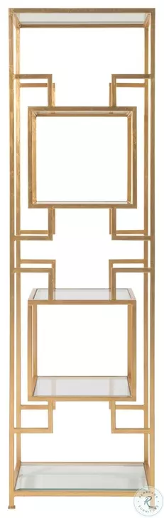 Metal Designs Gold Leaf Suspension Slim Etagere