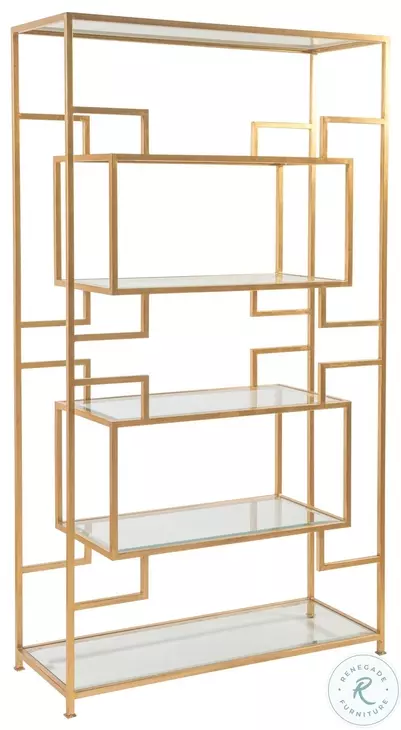 Metal Designs Gold Leaf Suspension Etagere