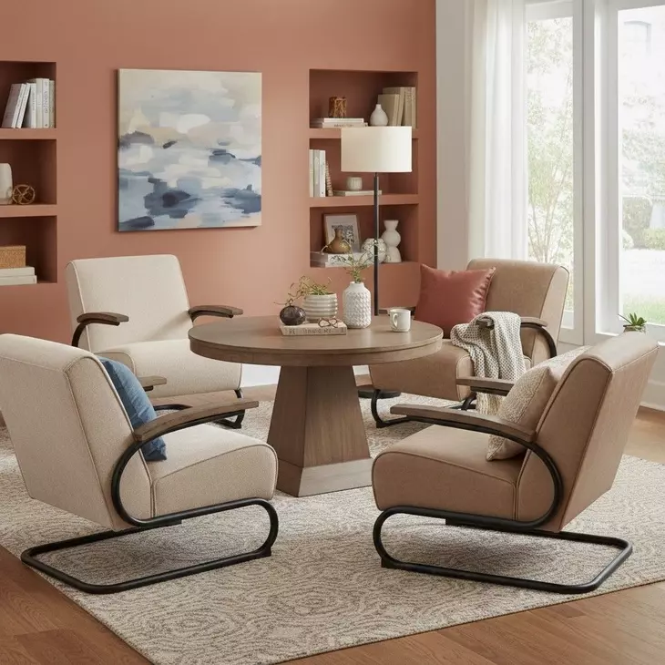 Nash Muuto Nude Upholstered Accent Chair