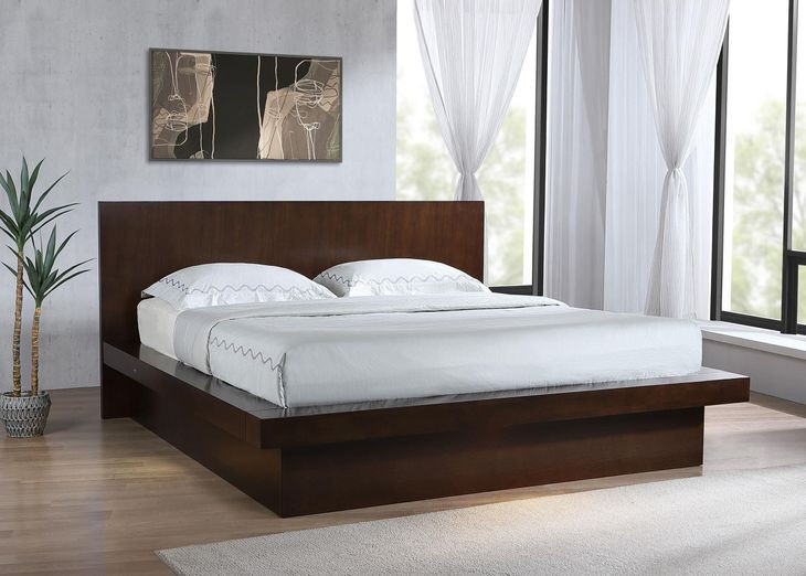 Jessica Cappuccino King Platform Bed
