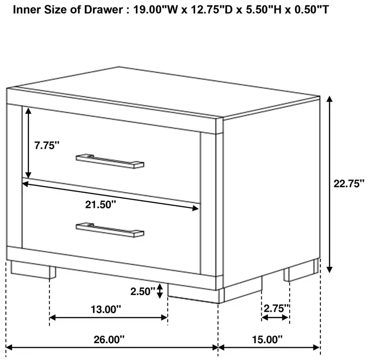 Jessica Cappuccino Nightstand