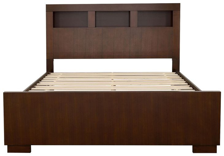Jessica Cappuccino Queen Bookcase Bed