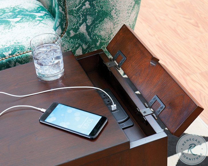 Chairsides Boulevard Bowfront Chairside Table from Hammary Coleman