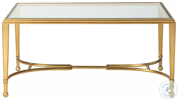 Metal Designs Gold Leaf Sangiovese Small Rectangular Cocktail Table