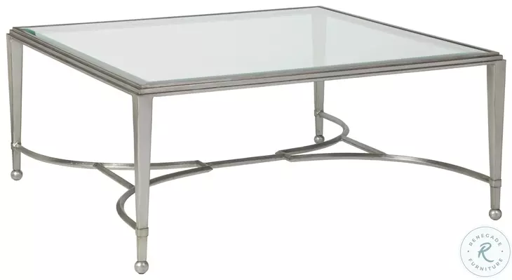 Metal Designs Silver Leaf Sangiovese Square Cocktail Table