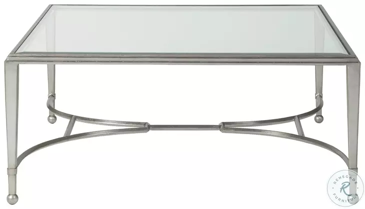 Metal Designs Silver Leaf Sangiovese Square Cocktail Table