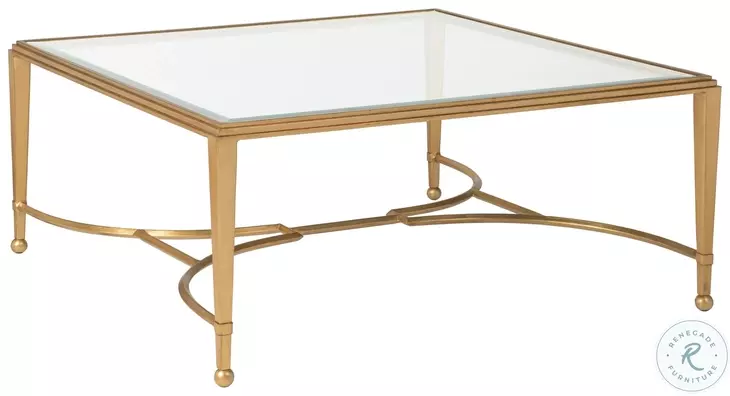 Metal Designs Gold Leaf Sangiovese Square Occasional Table Set