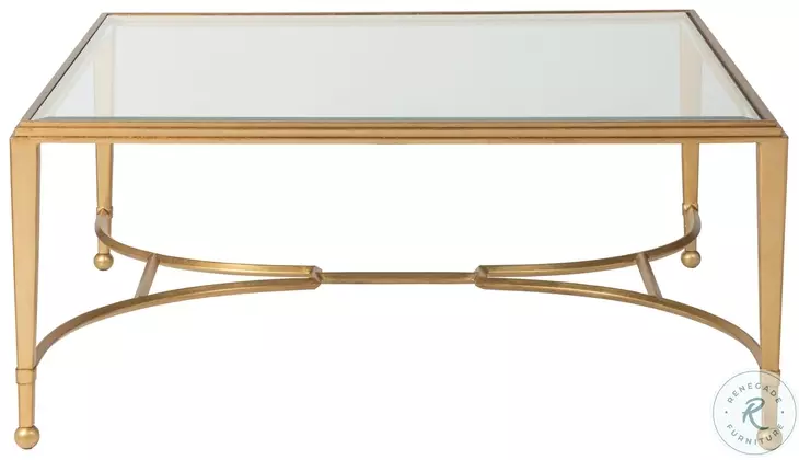 Metal Designs Gold Leaf Sangiovese Square Cocktail Table