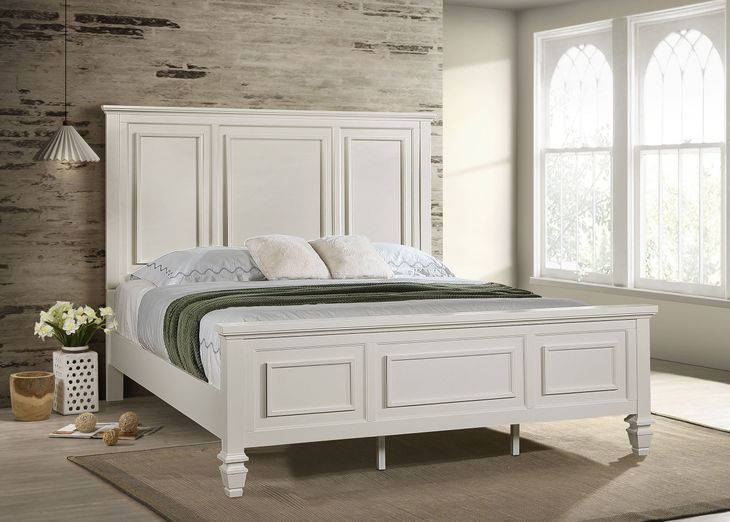 Sandy Beach Cream King Panel Bed
