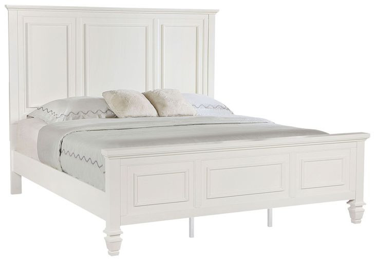 Sandy Beach Cream King Panel Bed