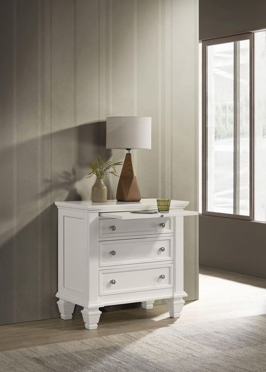 Sandy White Nightstand