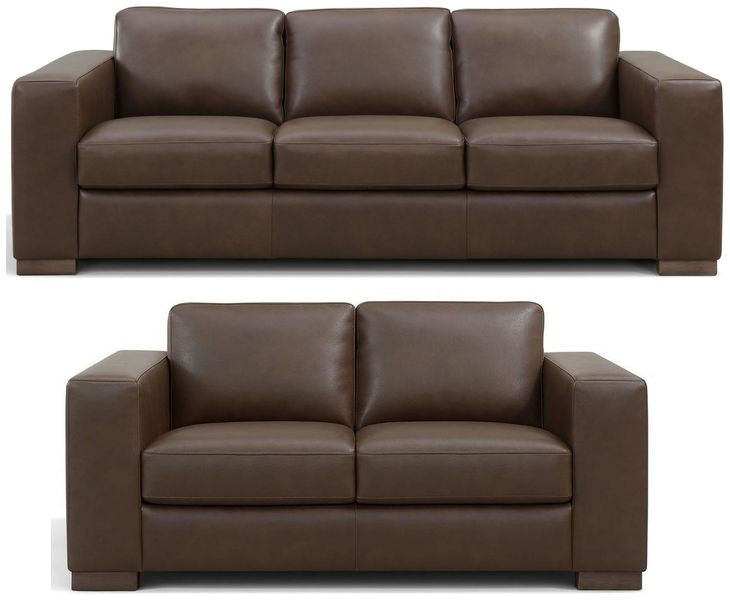 Irondale Vintage Brown Cigar Leather Living Room Set