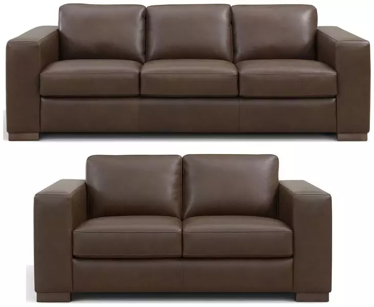 Irondale Vintage Brown Cigar Leather Living Room Set