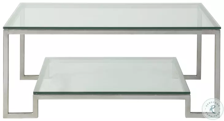 Metal Designs Silver Leaf Bonaire Rectangular Cocktail Table