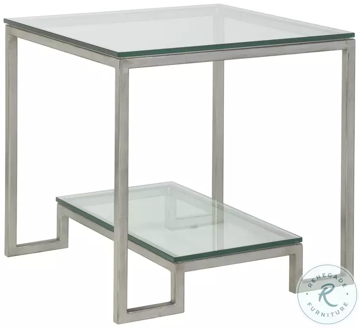Metal Designs Silver Leaf Bonaire Square End Table