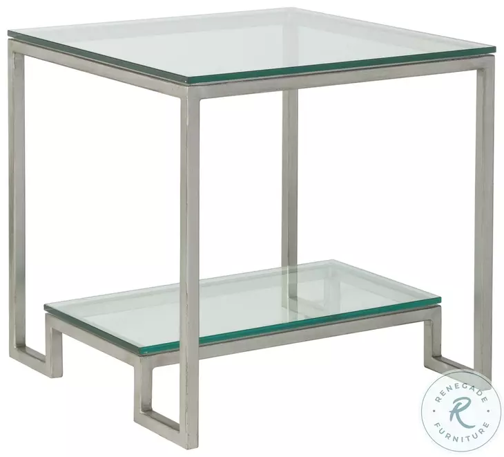 Metal Designs Silver Leaf Bonaire Square End Table