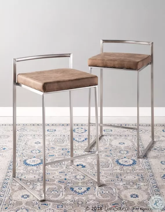 Fuji Brown Counter Stool Set of 2