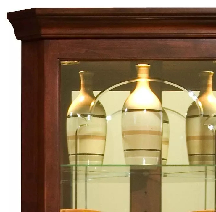 20205 Victorian Cherry Corner Curio Cabinet