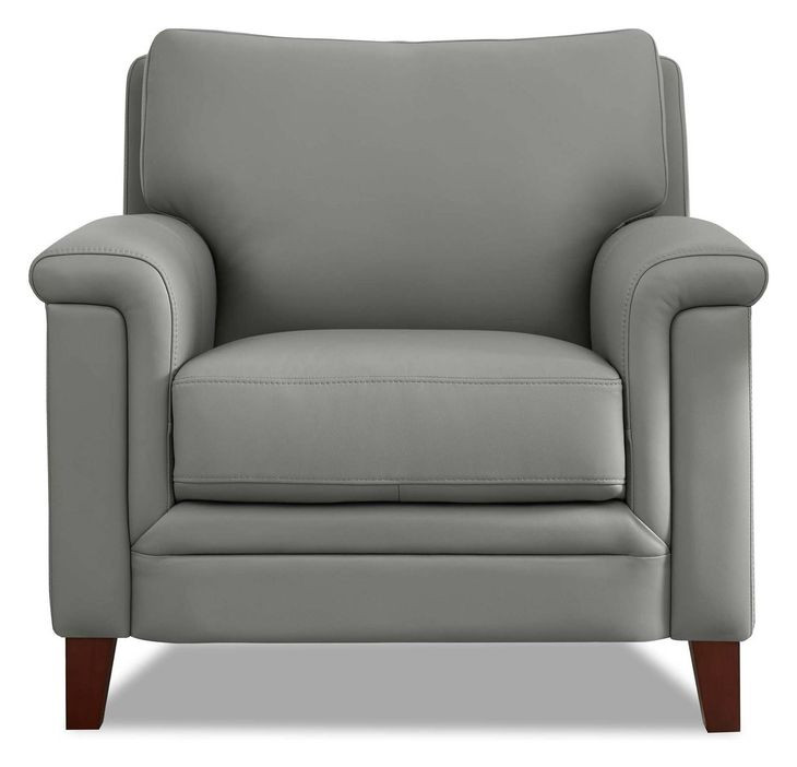 Wendover Silver Leather Upholstered Accent Chair
