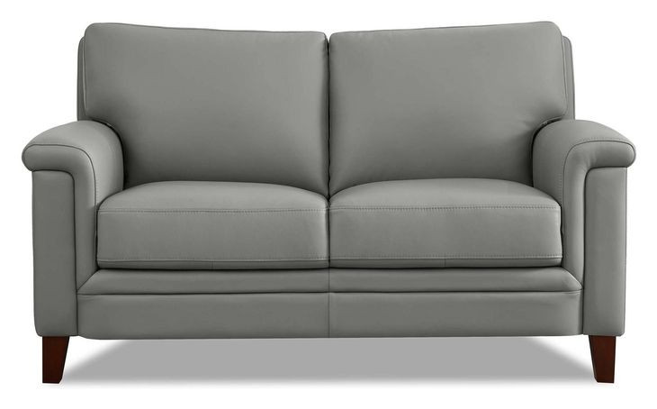 Wendover Silver Leather 62" Loveseat