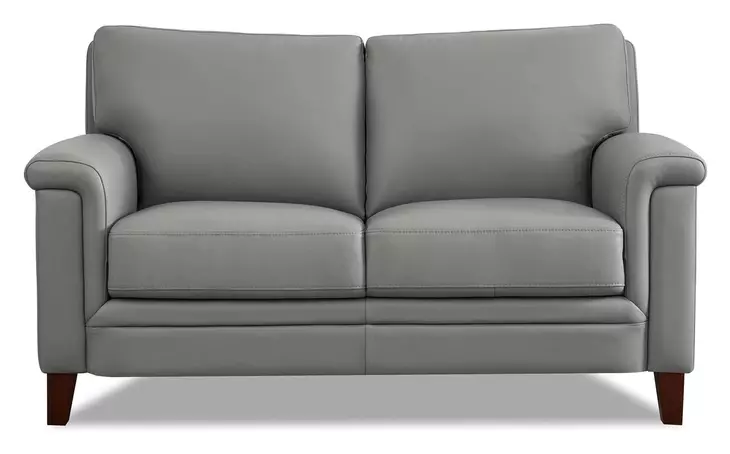 Wendover Silver Leather 62" Loveseat