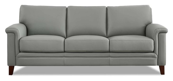 Wendover Silver Leather 84" Sofa