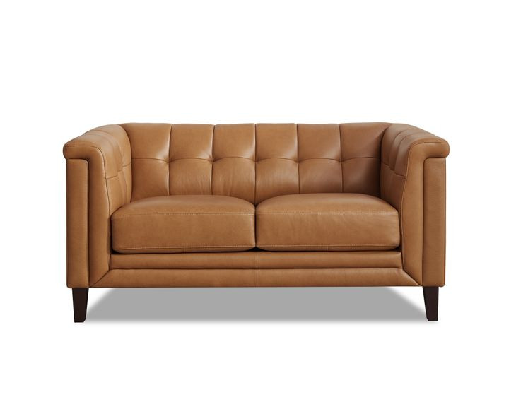 Elric Cognac Leather 62" Loveseat