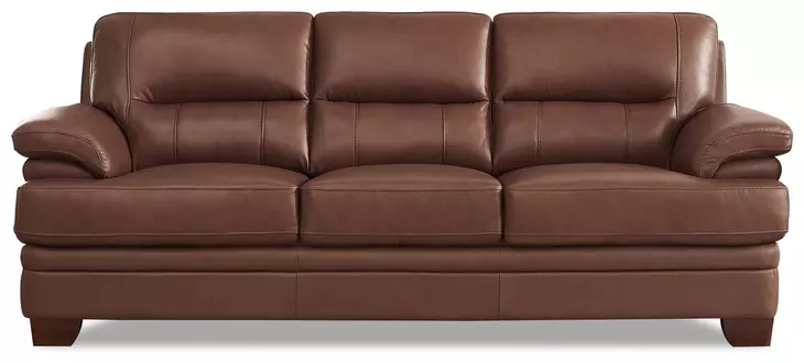 Calizor Pecan Leather 88" Sofa