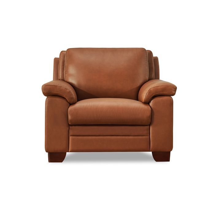 Ironvale Nutmeg Leather Upholstered Accent Chair
