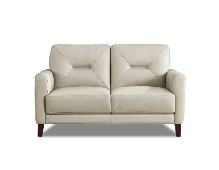 Elowen Vanilla Leather 57" Loveseat