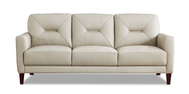 Elowen Vanilla Leather 80" Sofa
