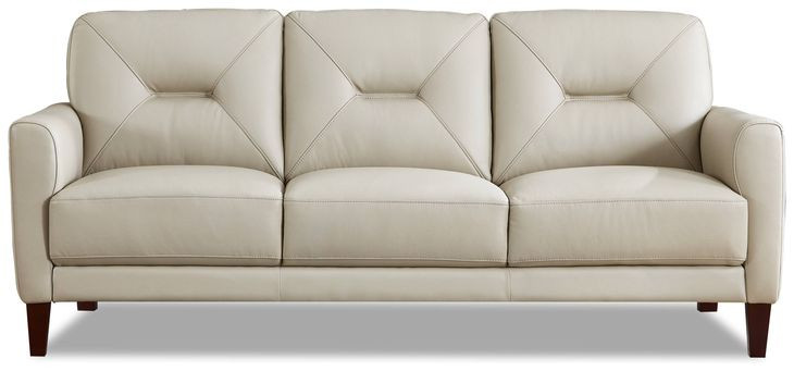 Elowen Vanilla Leather 80" Sofa