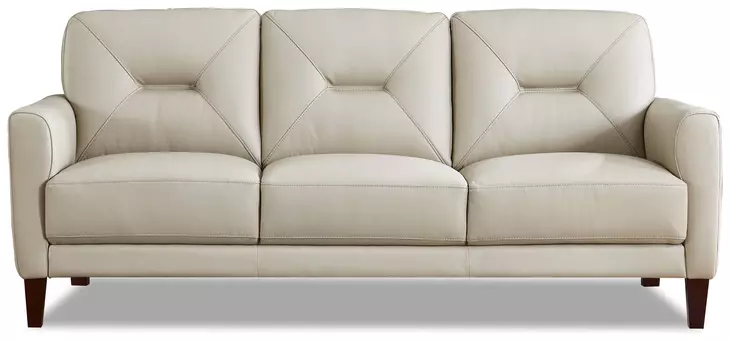 Elowen Vanilla Leather 80" Sofa