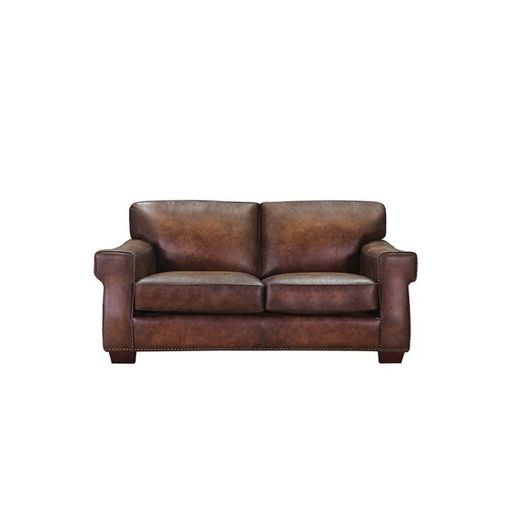 Capton Russet Leather 69" Loveseat