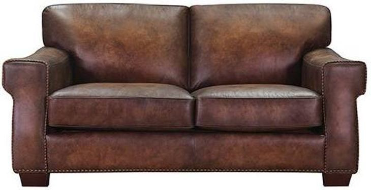 Capton Russet Leather 69" Loveseat