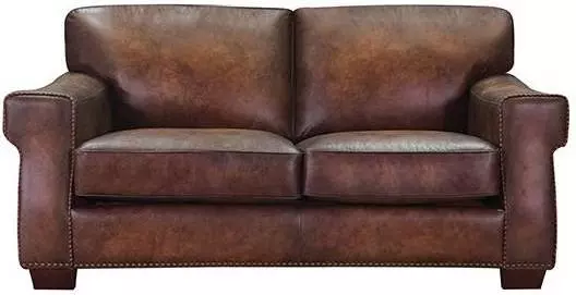 Capton Russet Leather 69" Loveseat